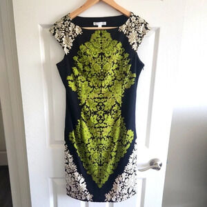 London Times floral fitted dress size 8